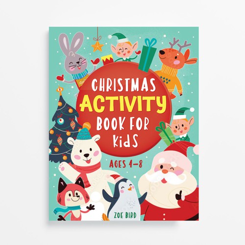 Cute Chrismtas Activity Book cover for children