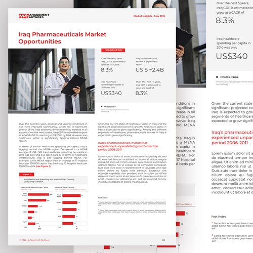 Report Design for International Leading Management Consulting Firm