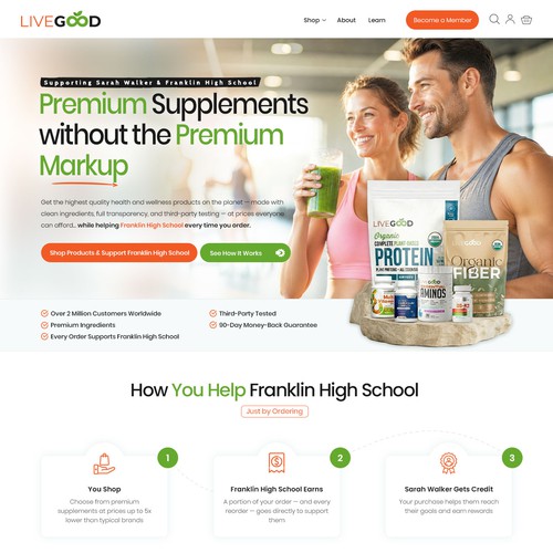  Website Design for Nutritional Supplement Company