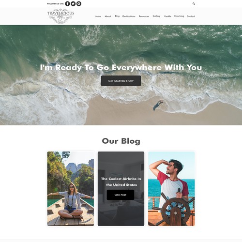 Travelicious Blog Website Design