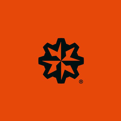 Bold Negative Space Logo for Northstar Mechanical