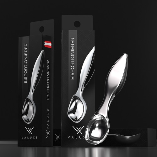 Modern and premium packaging for ice cream scoop