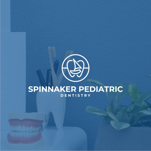 Logo design concept for Spinnaker Pediatric Dentistry