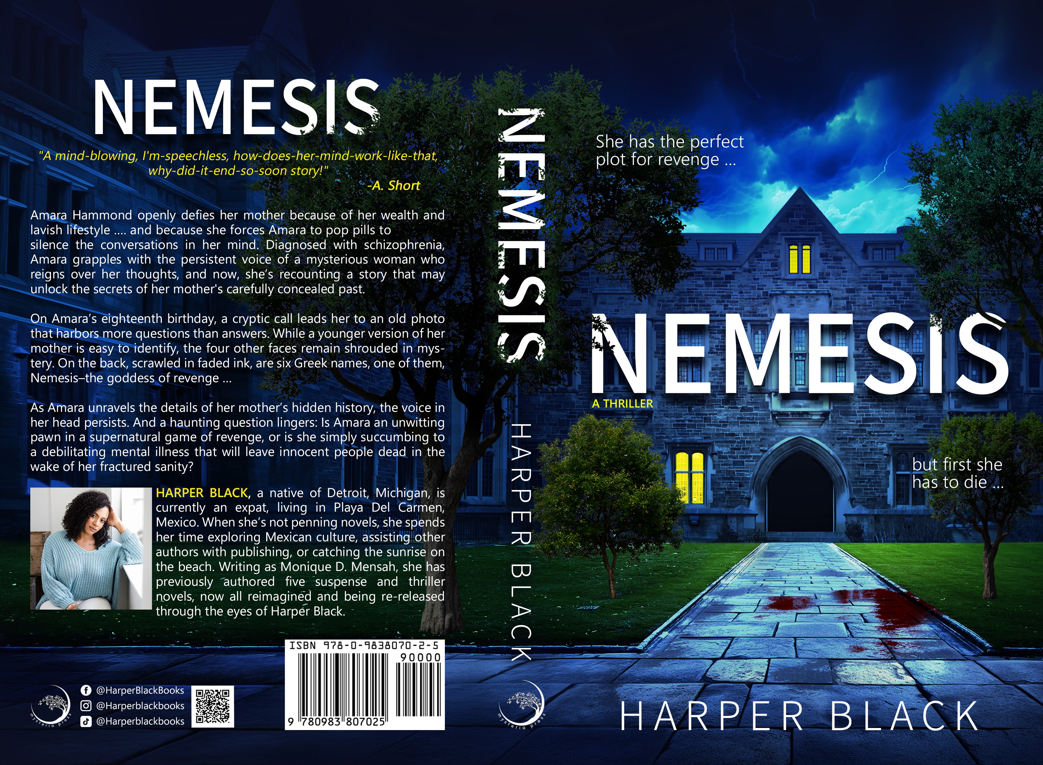 DESIGN A CHILLING BOOK COVER FOR A PSYCHOLOGICAL THRILLER NOVEL