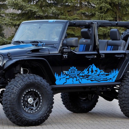 Hardcore decal design for a Jeep Wrangler