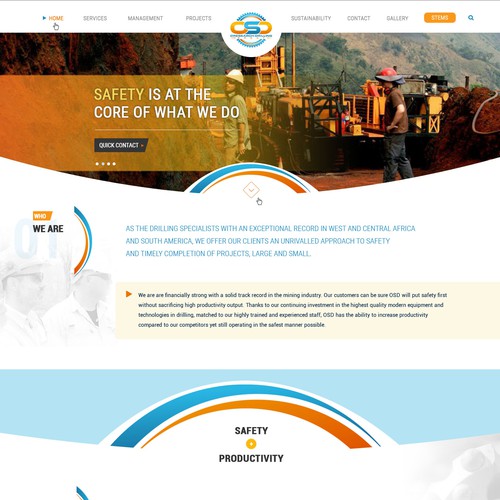 Web Design for a drilling company