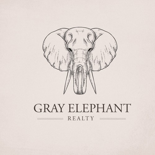 Gray Elephant logo design