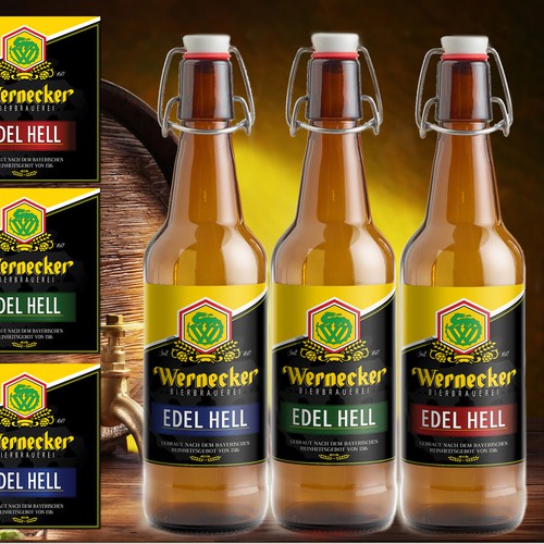 high-end beer label for german brewery