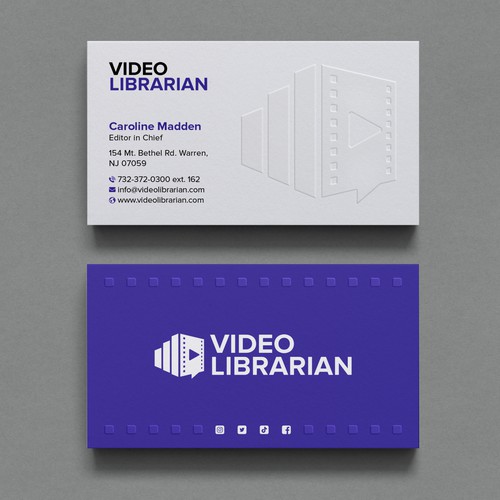 Business Card for Video Librarian