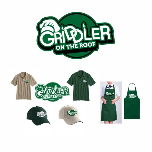 Create a fun logo for Griddler on the Roof food truck.