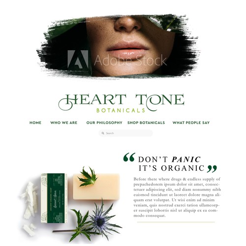 Web design for a beauty company