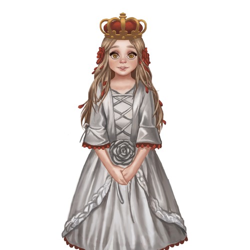 Illustration proposal for a mattress mascot, princess Anneliese