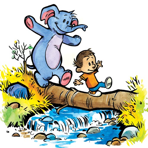 Calvin and Hobbes style illustration