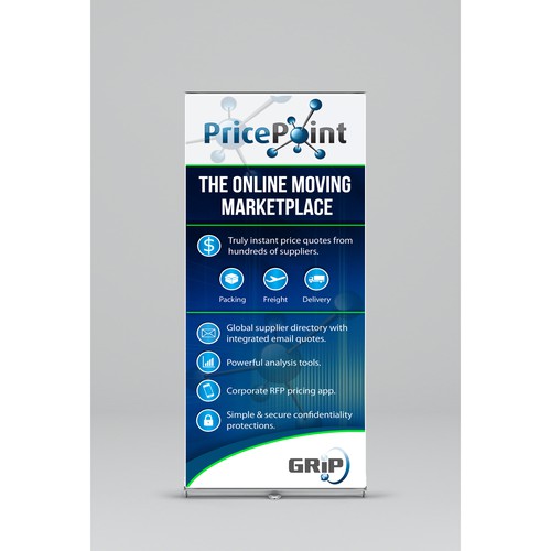 Create a vertical column tradeshow banner for PricePoint