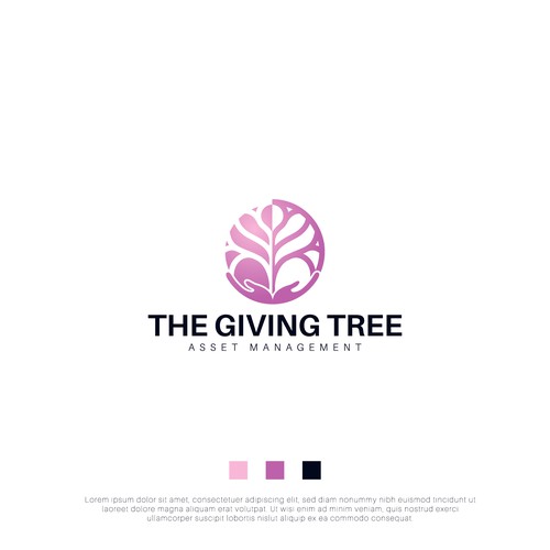 a luxury logo for an investment firm that gives back to society