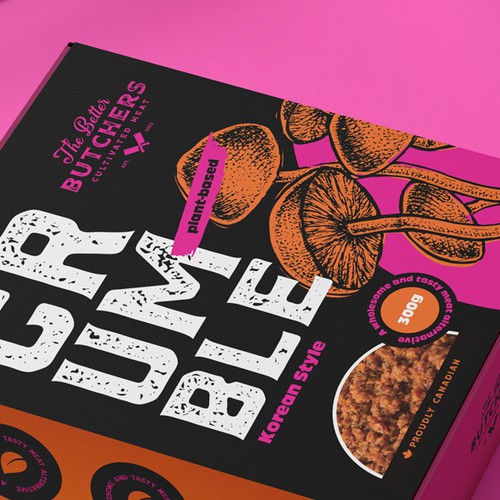 Bold packaging design for plant-based product