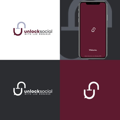 MINIMAL LOGO DESIGN FOR UNLOCK SOCIAL