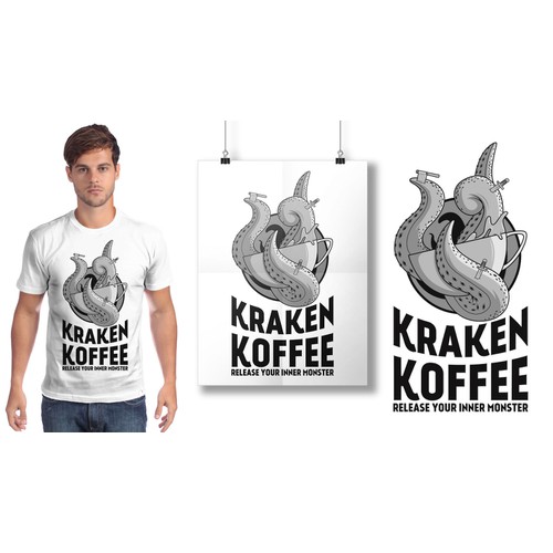 Create a fun fitness tshirt for a smart Coffee product