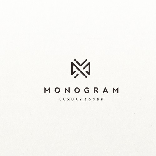 Monogram logo for retail luxury goods