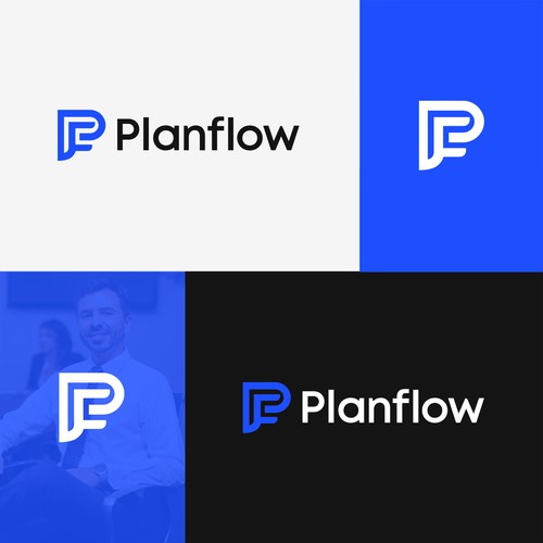 Planflow Logo Design