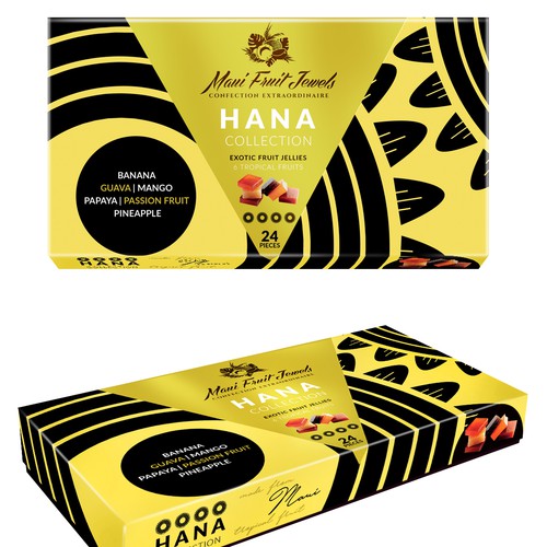 Design packaging label for very unique award-winning Maui confection