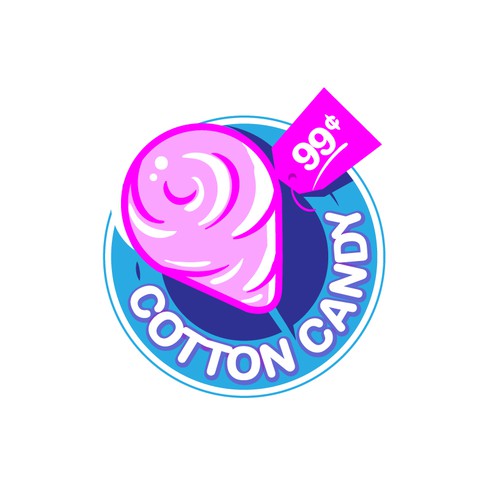 Cotton Candy Sticker Illustration 2