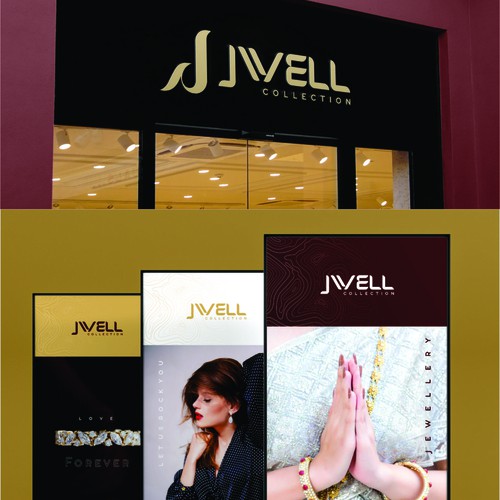 Logo and brand identity designing from a jewellery brand "JWELL"