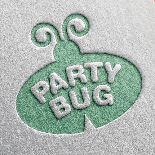 Party Bug Logo Design For Kids.  Come Party With Us!