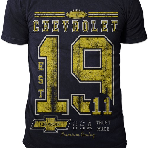 Create a simple, stylish CHEVROLET MENS TSHIRT design