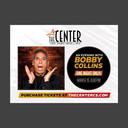 Comedy Event Postcard Design