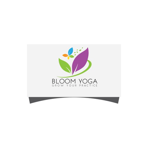 Bloom Yoga Concept Logo