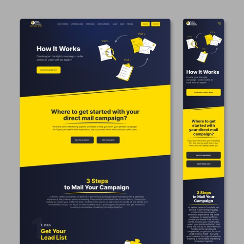 Webpage design with custom-made hand-drawn elements