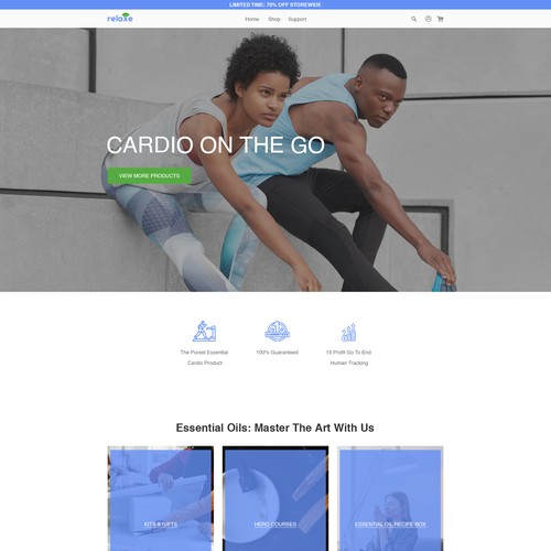 Friendly & Bold Design For Premium Wellness Products Site