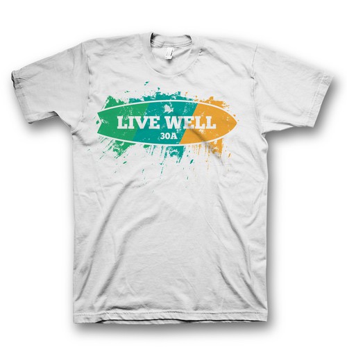 Live well t shirt design