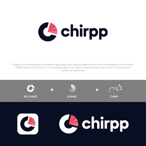 Modern, Abstract Logo for a Chirp