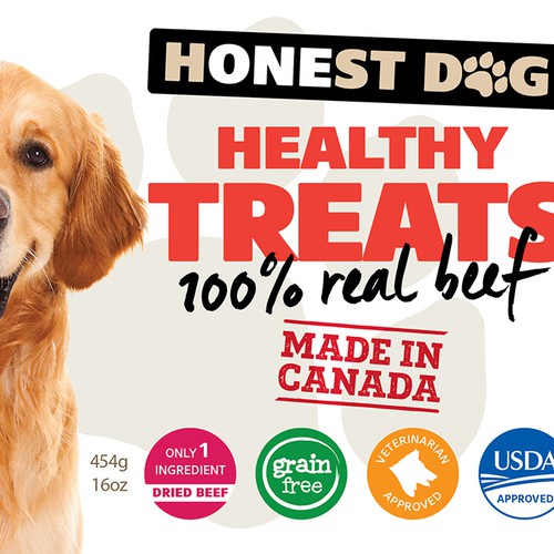 Healthy Dog Treat Label