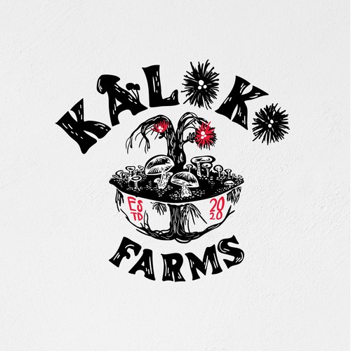 Logo for mushroom farm.