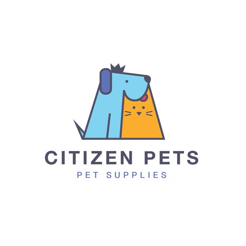 fun, young simple logo for an animal supply store