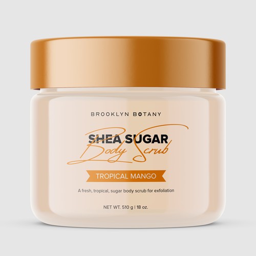 Shea Sugar Body Scrub label design
