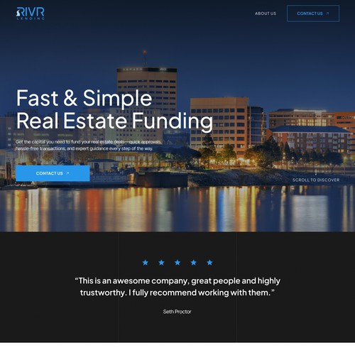 Rivr Lending Website Redesign Concept
