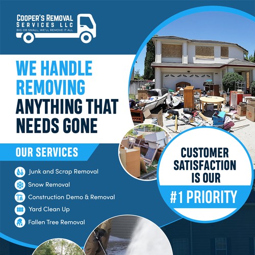 Flyer for Cooper's Removal Services