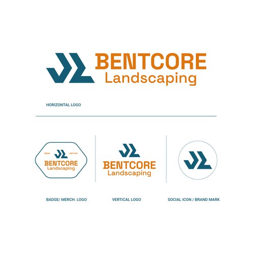 Bold Logo Design Concept for Bentcore: A Rugged Identity Built to Reshape Landscapes