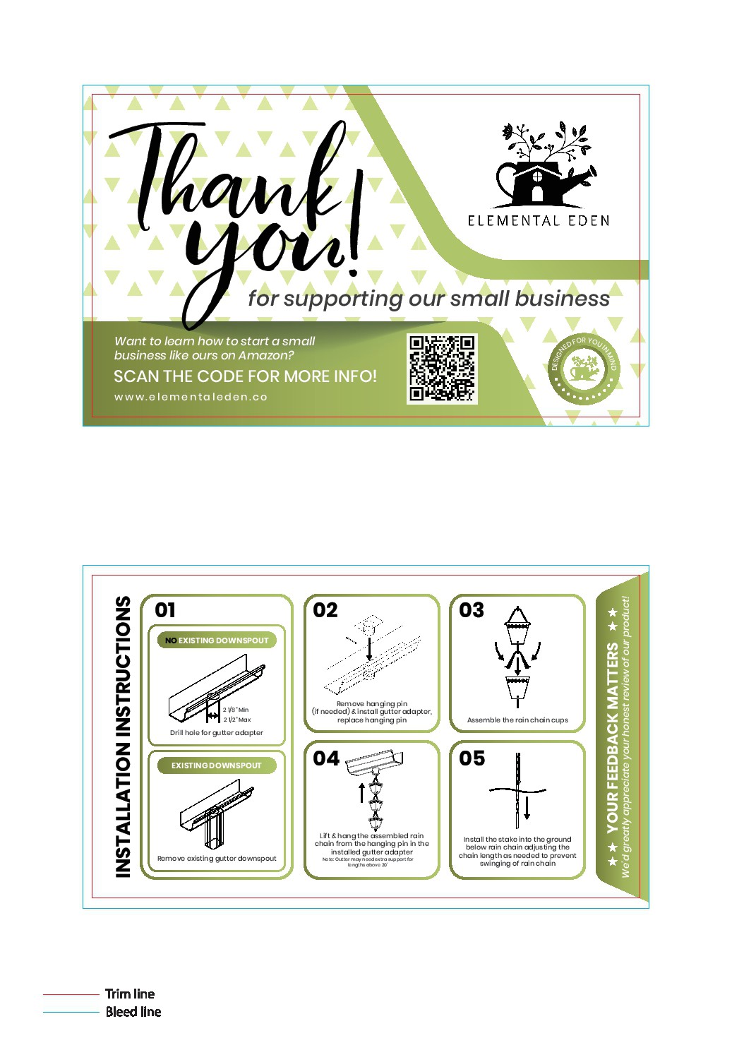 Insert card design
