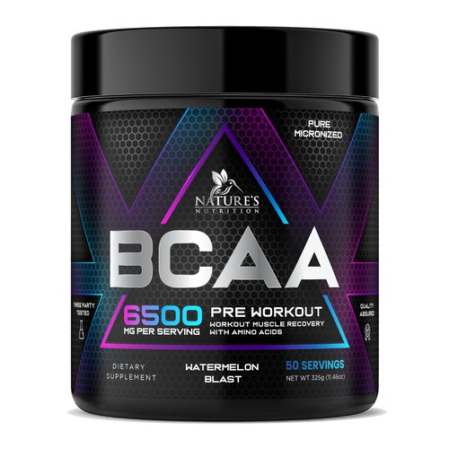 BCAA PreWorkout Label