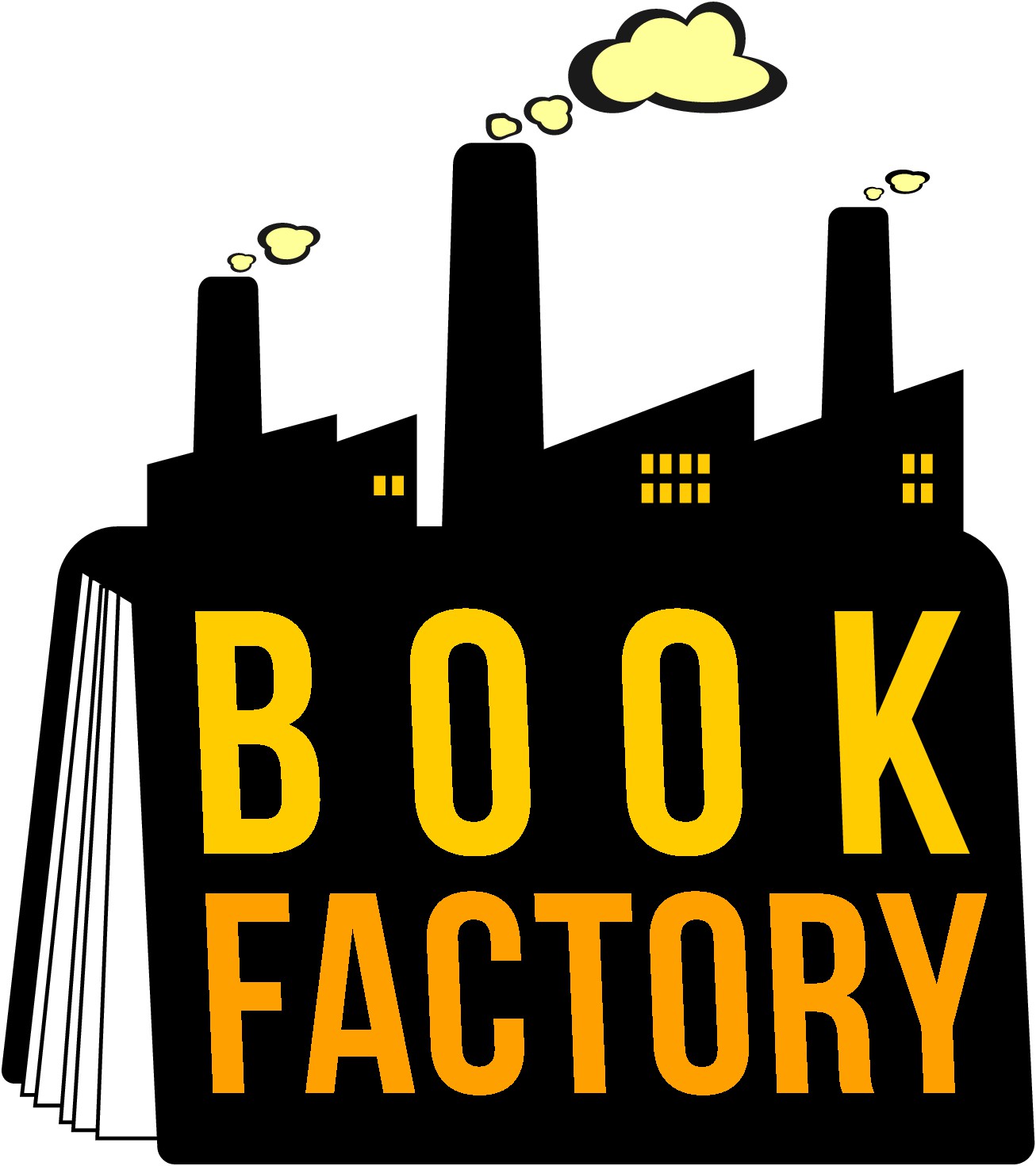 Creative logo for Book Factory