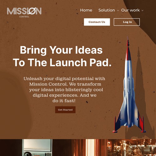BOLD DESIGN HOME PAGE FOR MISSION CONTROL