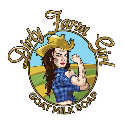 Create a sexy logo for a wholesome home made soap made from goats milk.