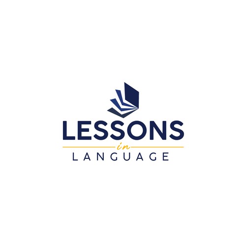 Lessons language logo design 