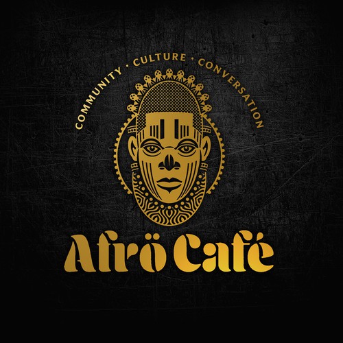 Afro Cafe Coffe Shop Logo