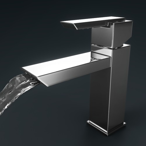 3D rendering - Faucet in lifestyle shot